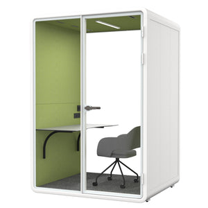 PREMIUM BOOTH - WORK   (1 Person)  Includes desk.  (Office chair not included)  From $10,950.00